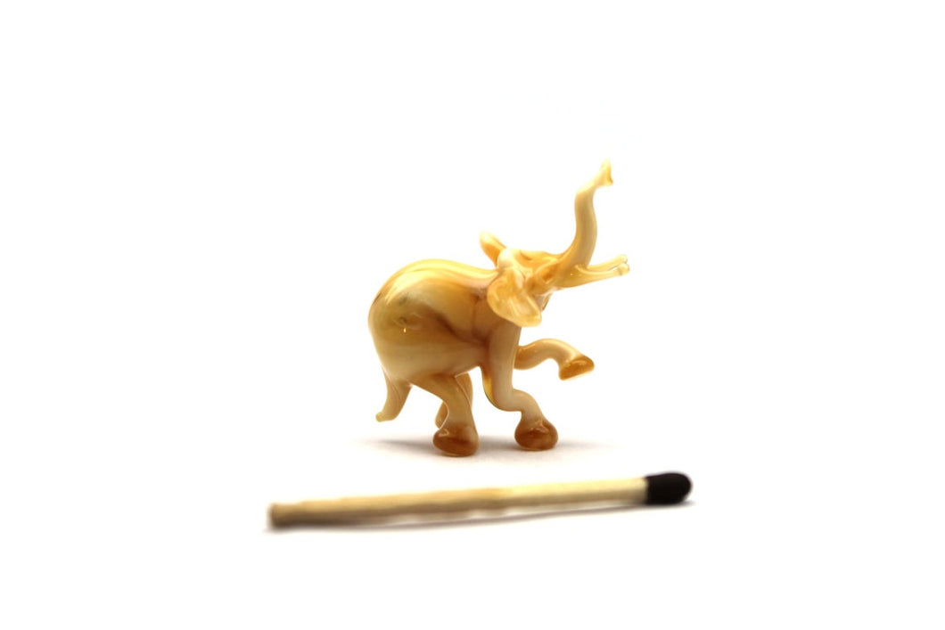 Blown Glass Elephant Sculpture  Animals Glass