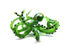 Load image into Gallery viewer, Green Blown Glass Octopus
