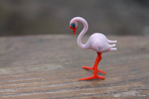 Glass Flamingo Bird Glass Sculpture