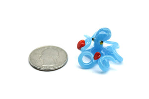 Sky Blue Blown Glass Octopus glass figurine mini