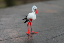 Load image into Gallery viewer, Small Glass Stork bird Murano Gift Blown Stork Sculpture
