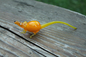 Glass Rat Figurine - Blown Glass Rat - Glass Animal Figurine - Glass Animals - Rat Glass Miniature