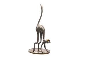 Blown Glass Cat Sculpture Animals Glass Cat