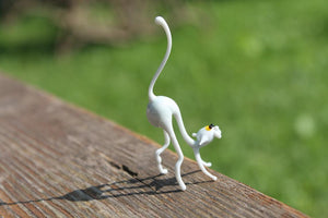 Blown Glass Cat Sculpture Animals Glass Cat