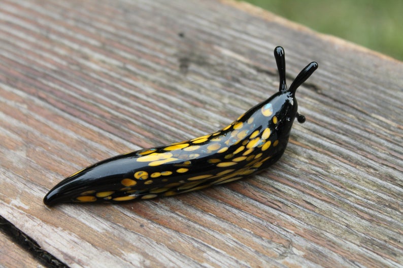 Spotted Slug glass sculpture