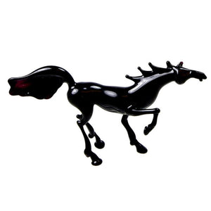 Glass Horse Figurine Hand-Blown Collectible Art Glass