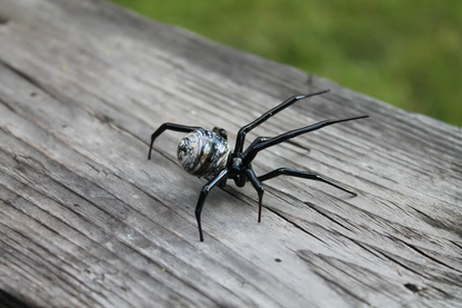 Spider Animals Glass, Art Glass, Blown Glass, Sculpture Made Of Glass, Black widow spider
