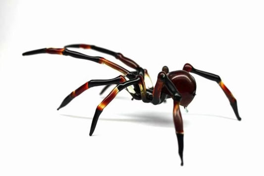 Dark Brown And Black Spider – Murano Glass Figurine Gift Idea