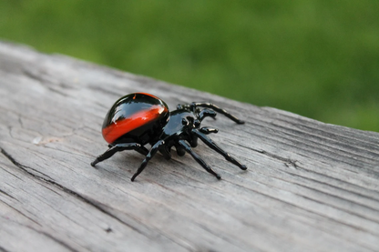 Spider Animals Glass, Art Glass, Blown Glass, Sculpture Made Of Glass, Black widow spider