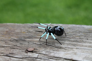 Spider Animals Glass, Art Glass, Blown Glass, Sculpture Made Of Glass, blown glass figurine