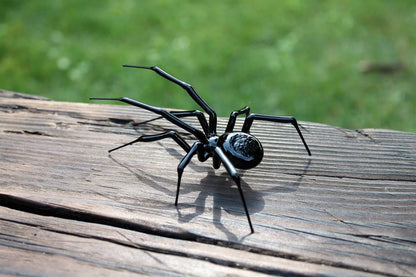 Spider Animals Glass, Art Glass, Blown Glass, Sculpture Made Of Glass, Black widow spider