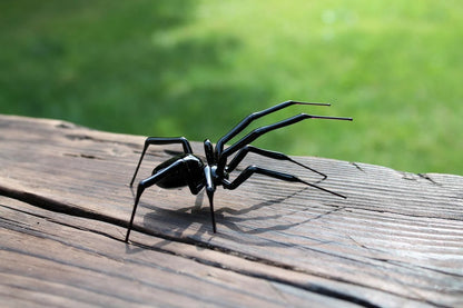 Spider Animals Glass, Art Glass, Blown Glass, Sculpture Made Of Glass, Black widow spider