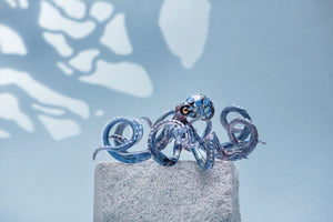 Blue Glass Octopus glass figurine Octopus Glass Ocean Octopus  Kraken Glass Octopus Figurine
