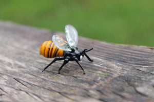 Glass Honey Bee : Elegant and Unusual Decor for Any Interior, Bee Figurine, Beekeeper Gift