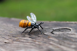 Glass Honey Bee : Elegant and Unusual Decor for Any Interior, Bee Figurine, Beekeeper Gift