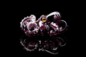 The Purple Kracken Collectible Wearable Boro Glass Octopus Necklace / Blown Glass Octopus figurine