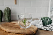 Load image into Gallery viewer, Mexico Glass Cactus Tequila Drink Water Cup Handmade Unique
