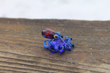 Load image into Gallery viewer, Blue Red Blown Glass Octopus, Glass Octopus, Glass, Octopus, Ocean, Octopus Sculpture, Squid, Kraken, Sea, Cephalopod, Blown Glass, Octopus Figurine
